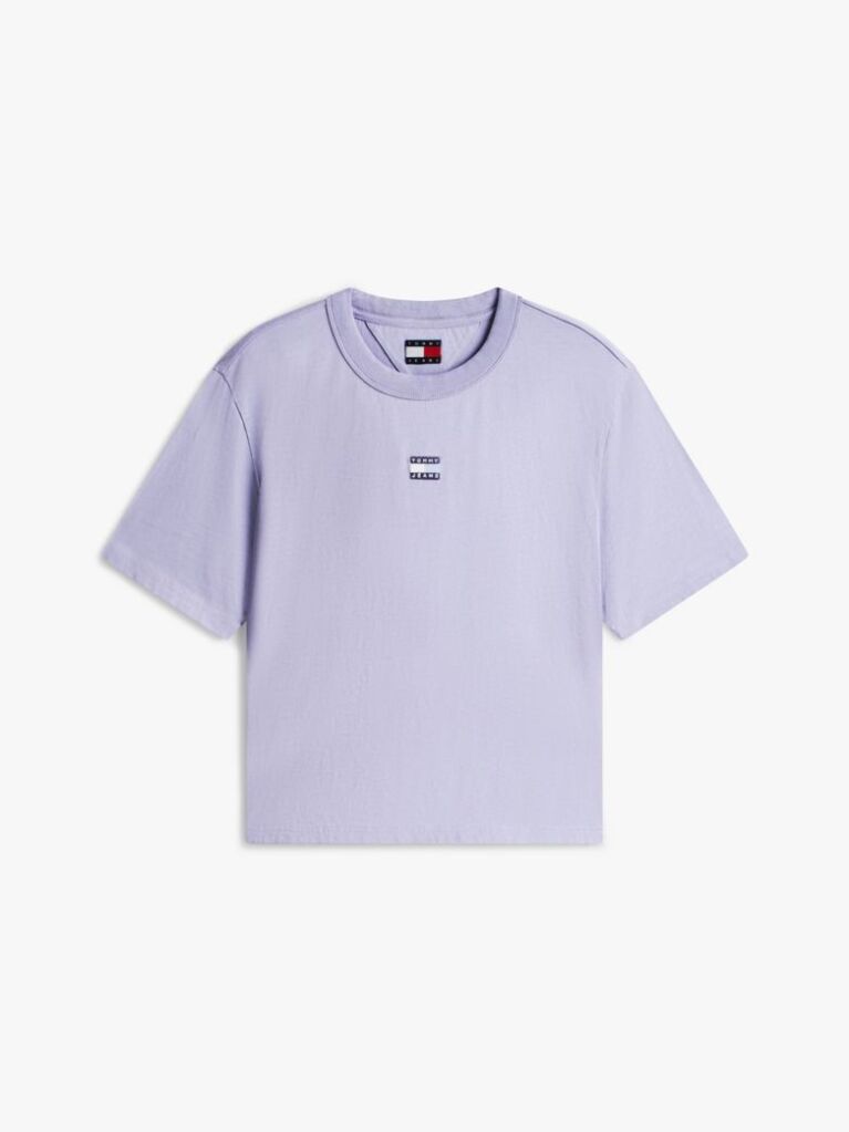 Purple Boxy Badge Tee  Women
