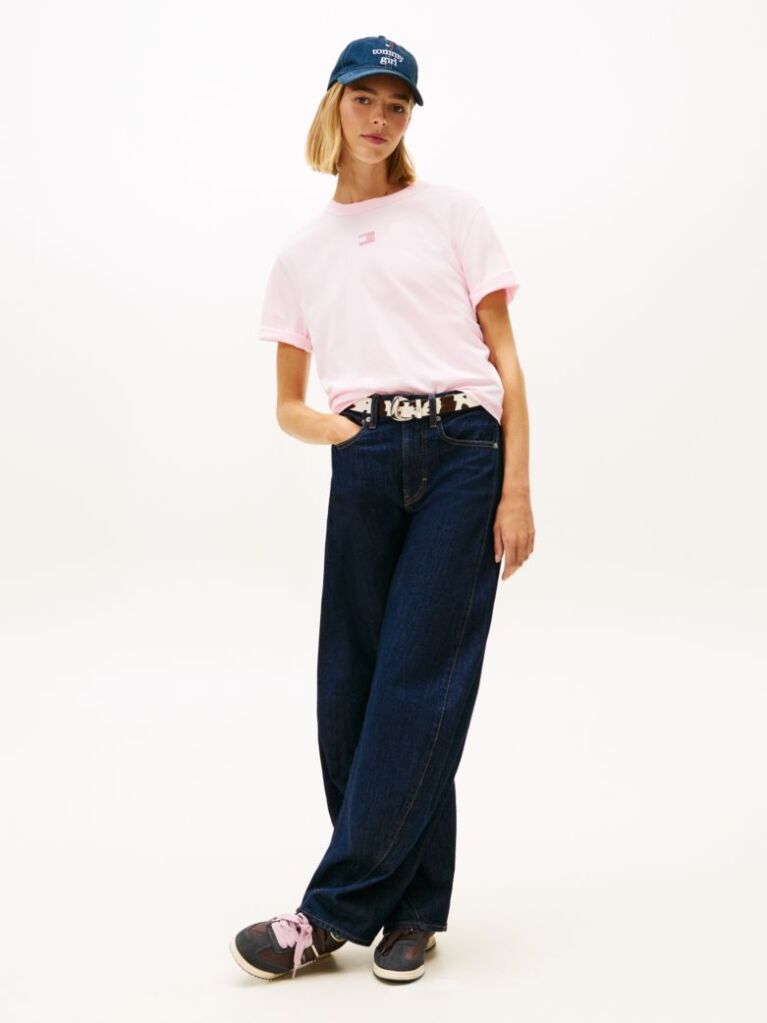Pink Boxy Badge Tee  Women