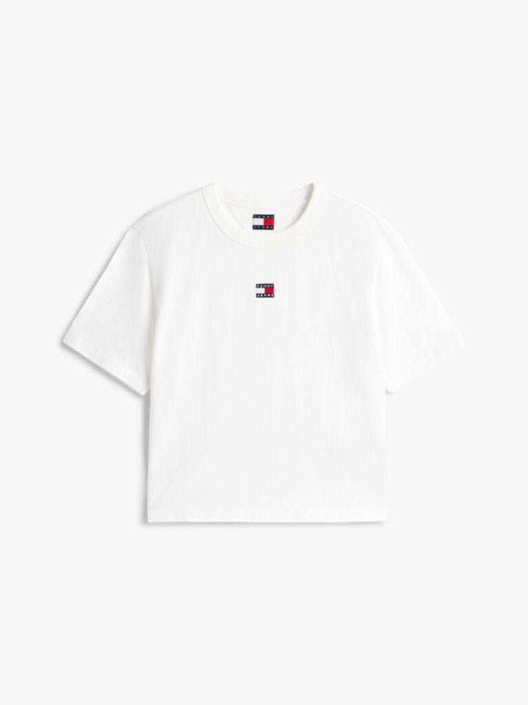Μπεζ Τ-shirt Σε Boxy Γραμμή Με Λογότυπο  Γυναίκες