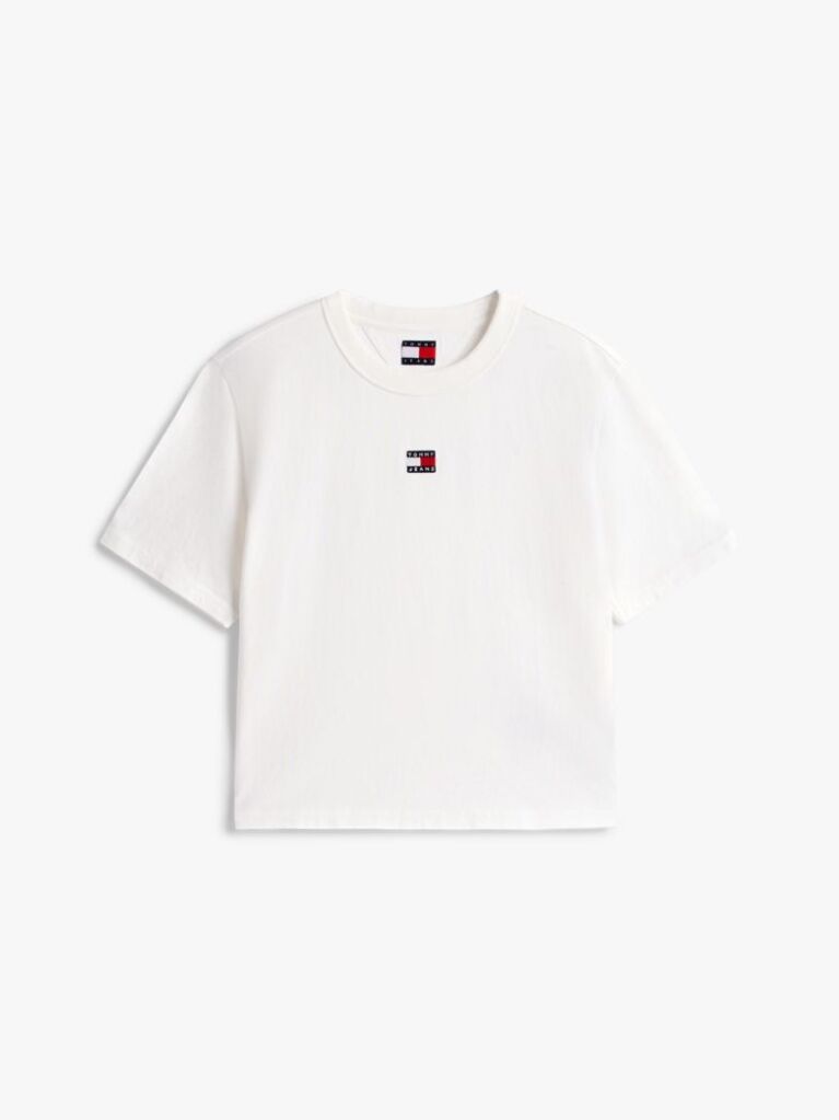 Μπεζ Τ-shirt Σε Boxy Γραμμή Με Λογότυπο  Γυναίκες