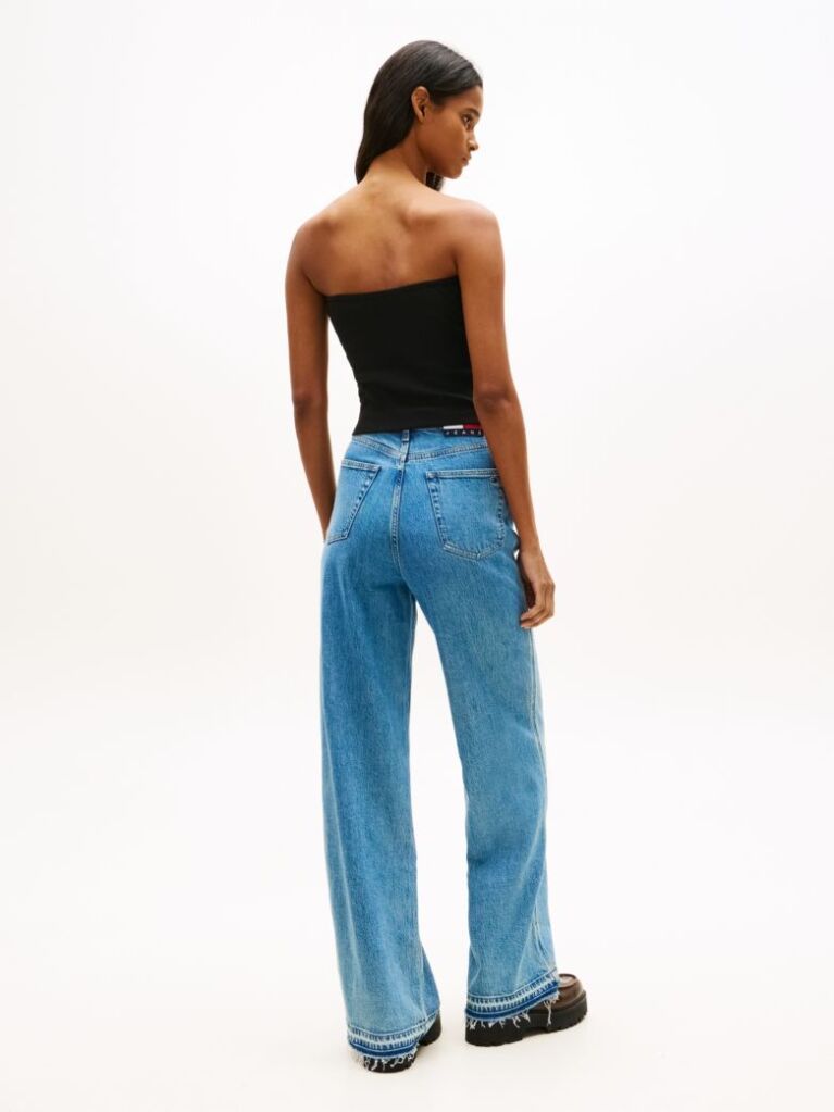 Black Ribbed Slim Bandeau Top  Women