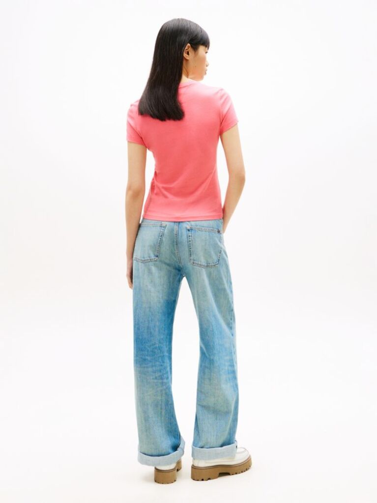Pink Logo Slim Fit T-Shirt  Women