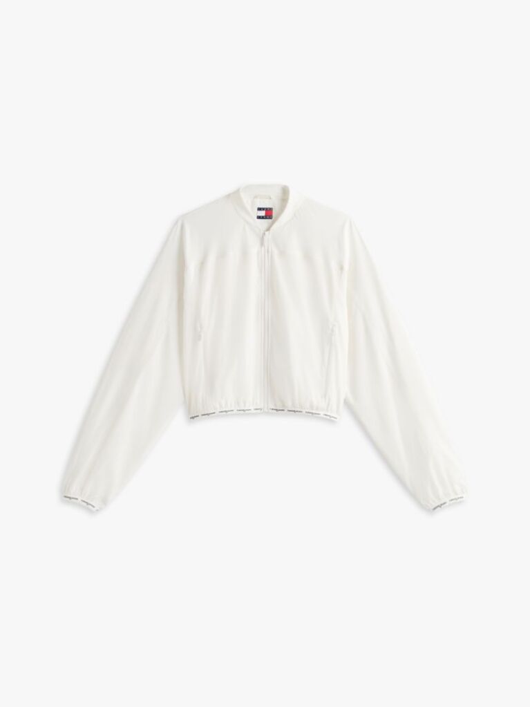 White Logo Tape Water Repellent Bomber Jacket  Women