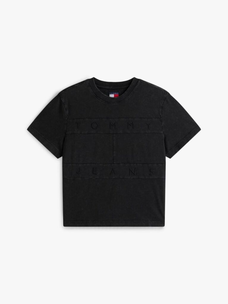 Μαύρο T-Shirt Με Κλασσική Λαιμόκοψη Και Λογότυπο  Γυναίκες