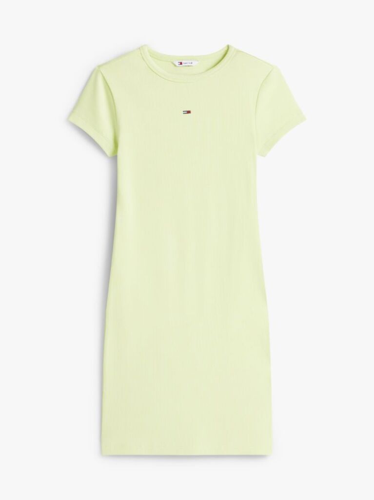 Green Flag Slim Ribbed Mini Bodycon Dress  Women