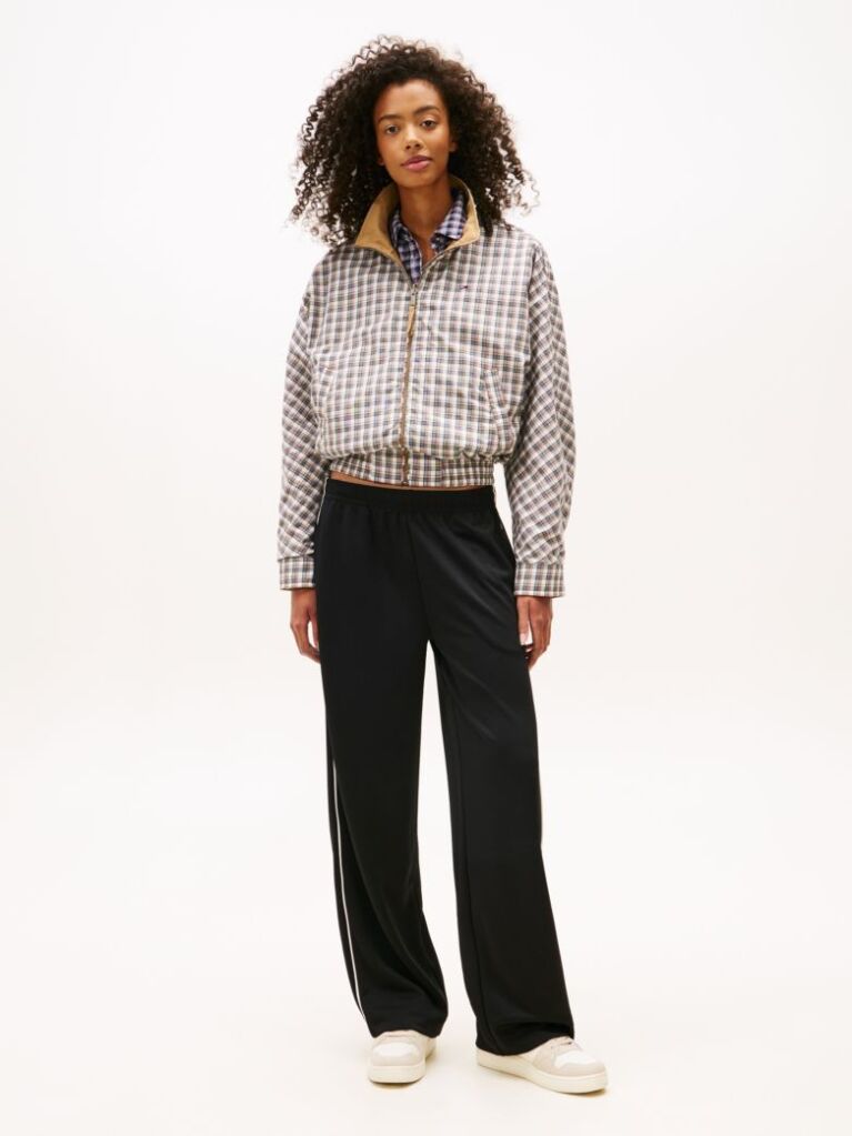 Black Tommy Badge Interlock Knit Relaxed Joggers  Women