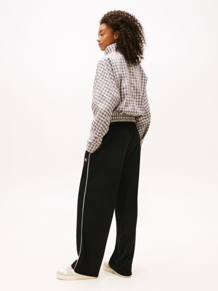 Black Tommy Badge Interlock Knit Relaxed Joggers  Women