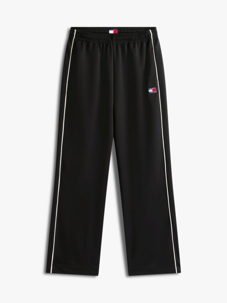 Black Tommy Badge Interlock Knit Relaxed Joggers  Women