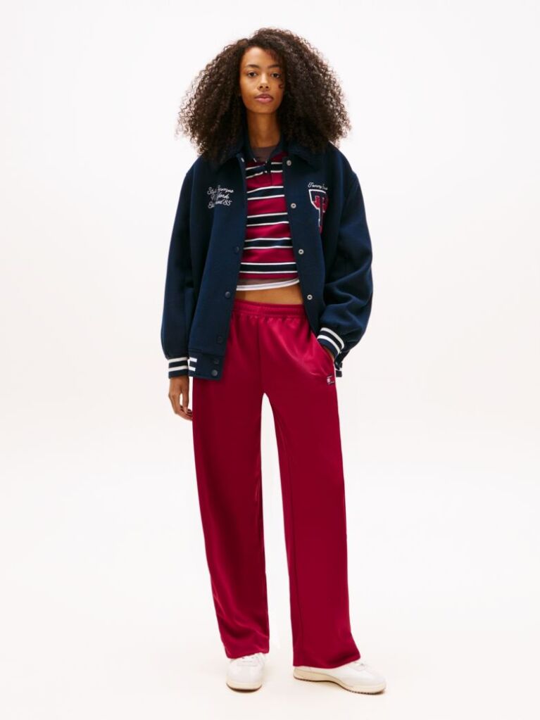 Pink Tommy Badge Interlock Knit Relaxed Joggers  Women