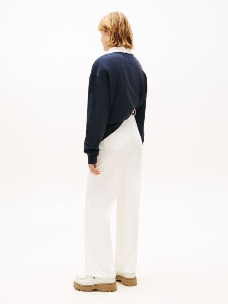 Denim Claire High Rise Wide Leg White Jeans  Women