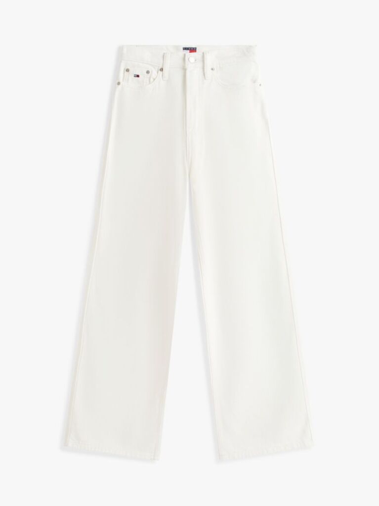 Denim Claire High Rise Wide Leg White Jeans  Women