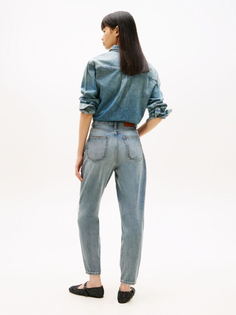 Denim Ultra High Rise Tapered Leg Mom Jeans  Women