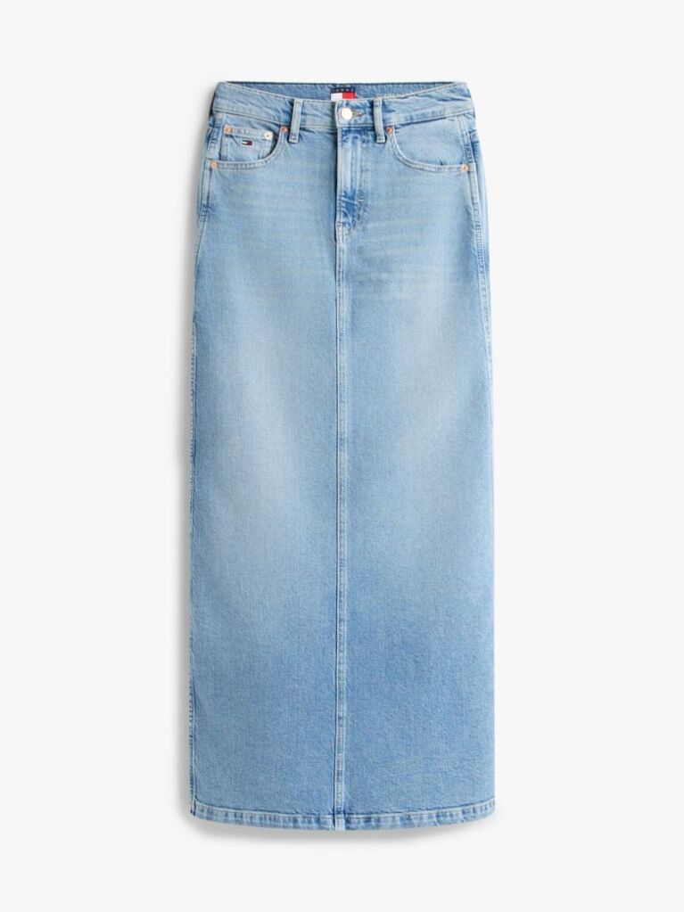 Denim Claire Whiskered Split Maxi Denim Skirt  Women