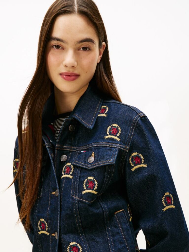 Denim Embroidery Denim Trucker Jacket  Women