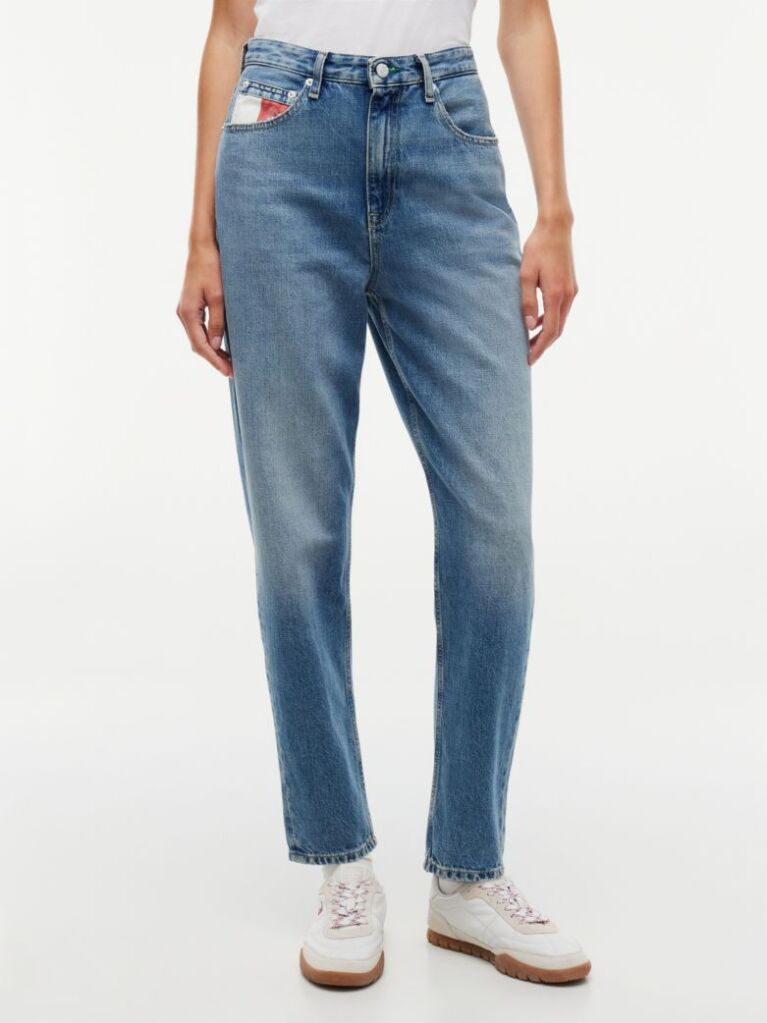 Denim Ψηλόμεσο Τζιμ Mom Σε Tapered Γραμμή  Γυναίκες