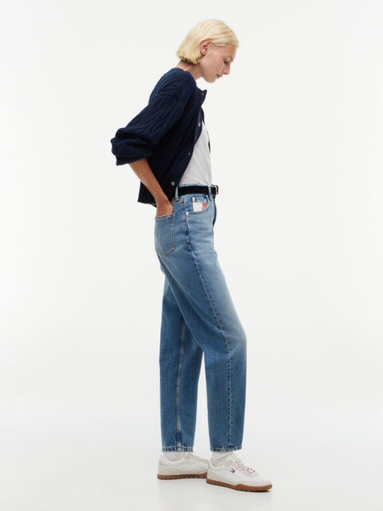 Denim Ψηλόμεσο Τζιμ Mom Σε Tapered Γραμμή  Γυναίκες
