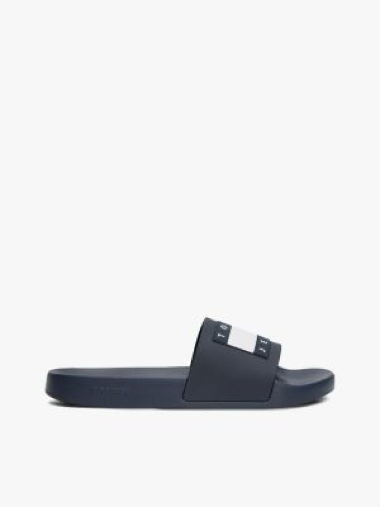 Blue Essential Flag Badge Pool Slides  Men
