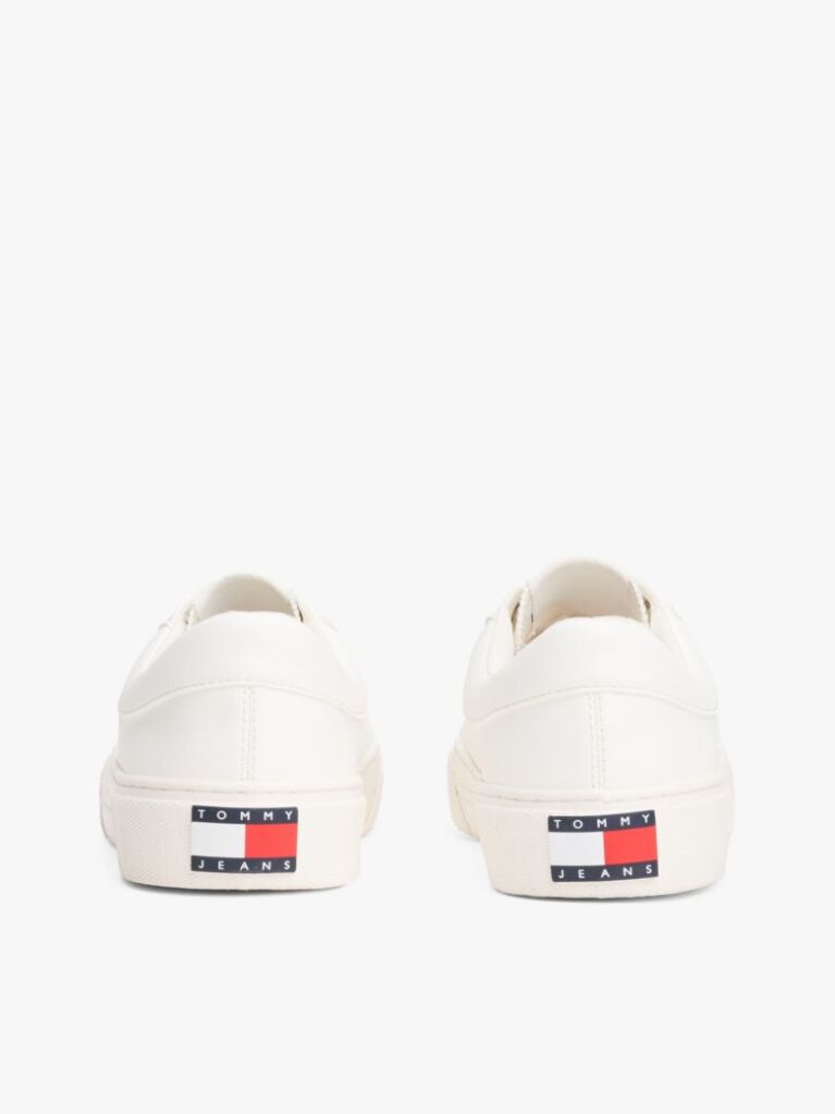 White Essential Flatform Skate Trainers  Men