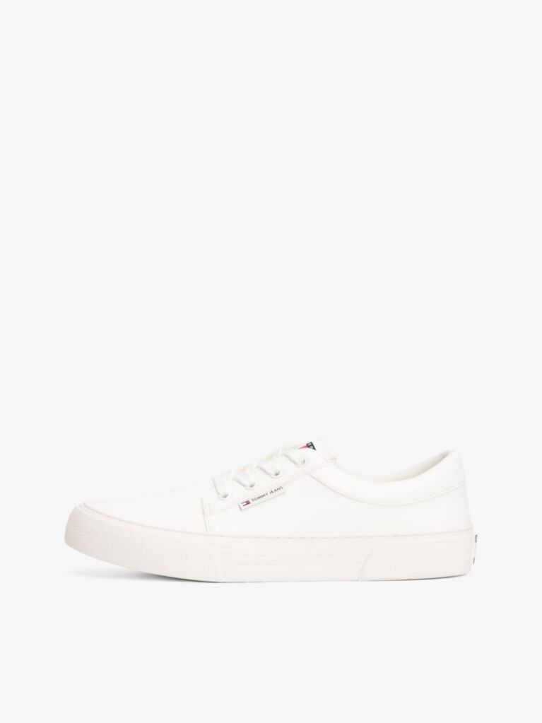 White Essential Flatform Skate Trainers  Men