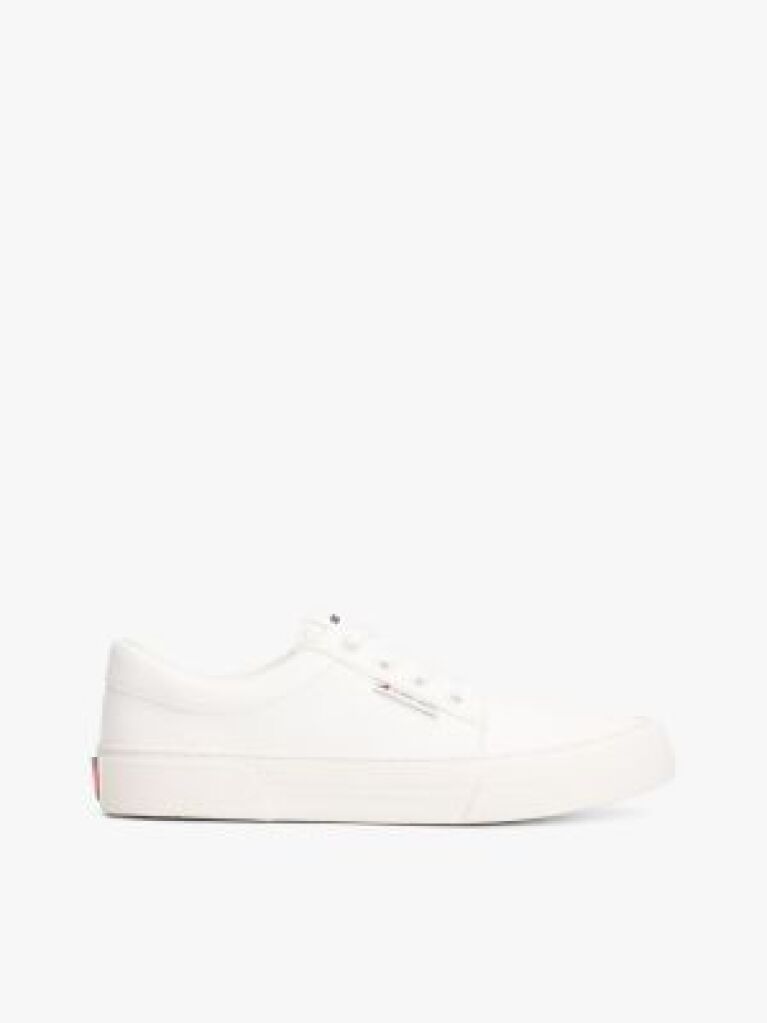 White Essential Flatform Skate Trainers  Men