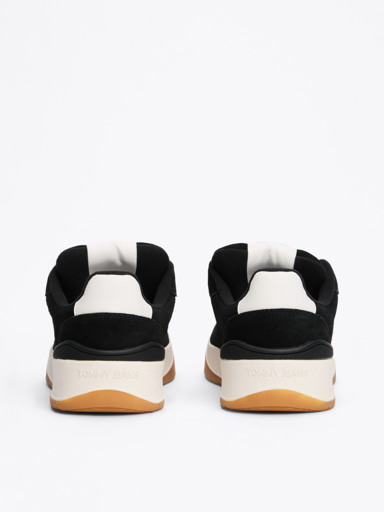 Μαύρο Δερμάτινα Σουέτ Sneakers  Άνδρες