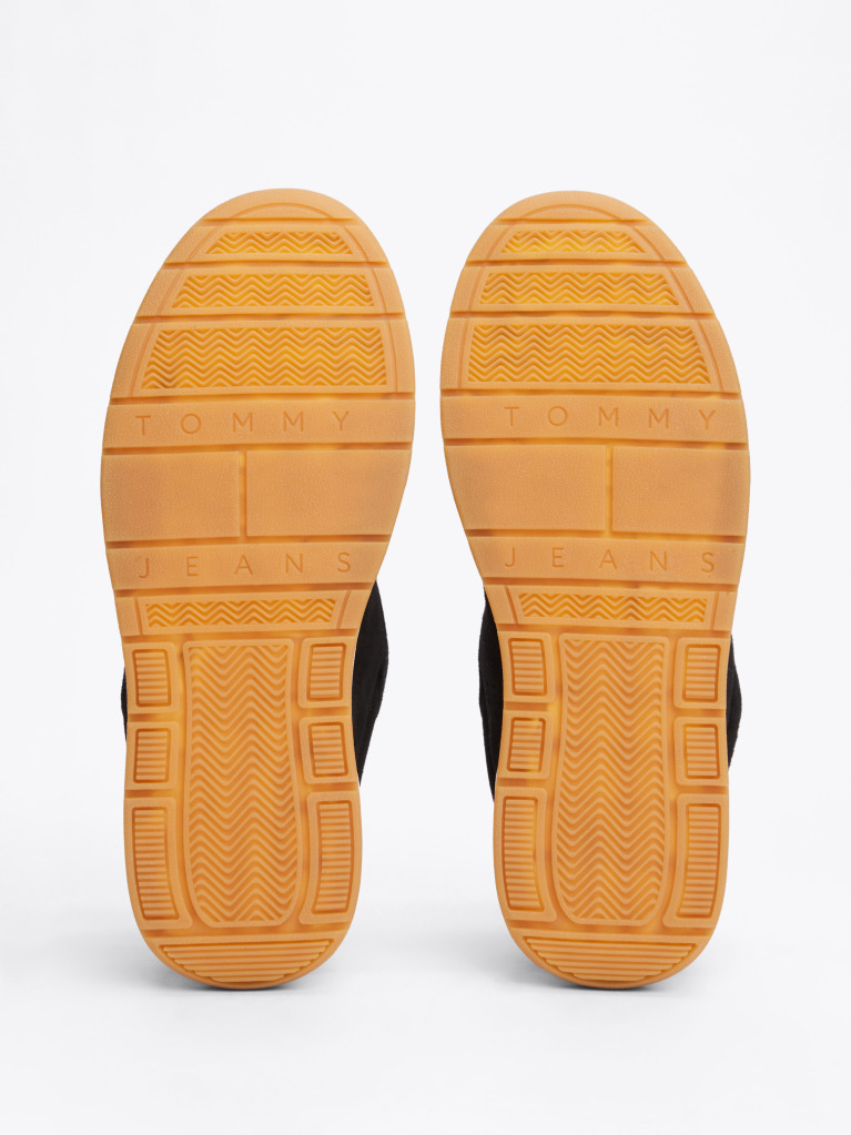 Μαύρο Δερμάτινα Σουέτ Sneakers  Άνδρες