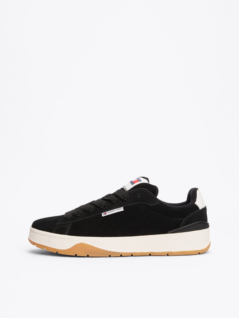 Μαύρο Δερμάτινα Σουέτ Sneakers  Άνδρες