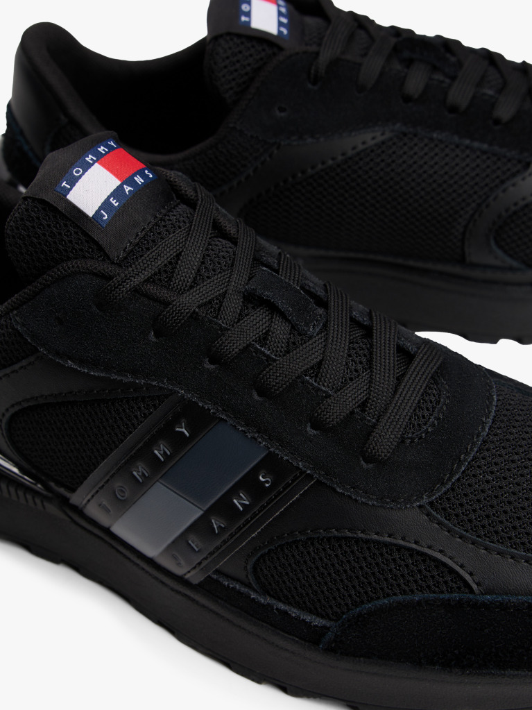 Black Technical Runner Essential Sneakers  Men