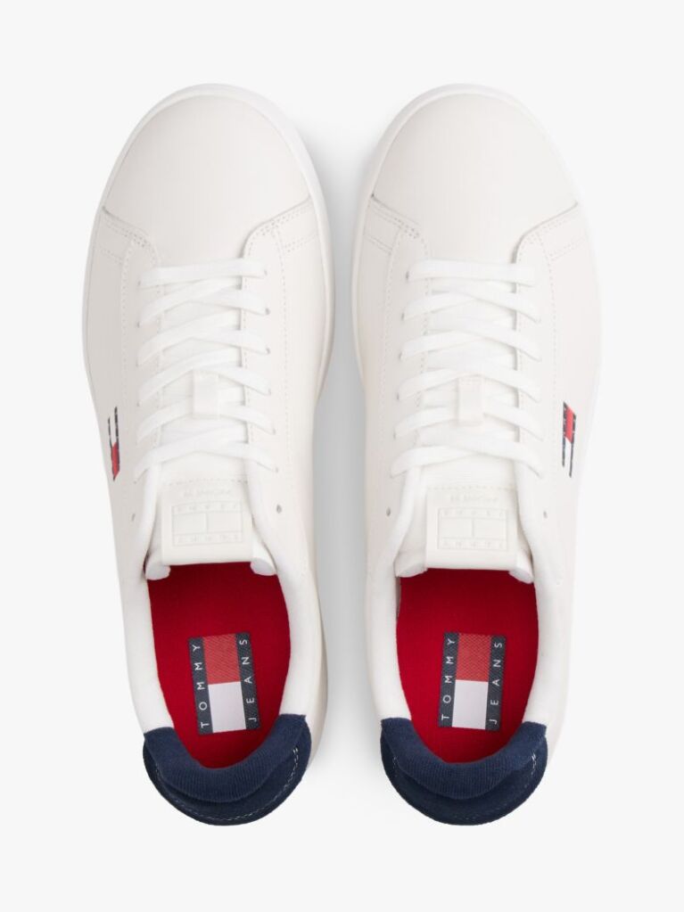 Multi Leather Archive Court Trainers  Men