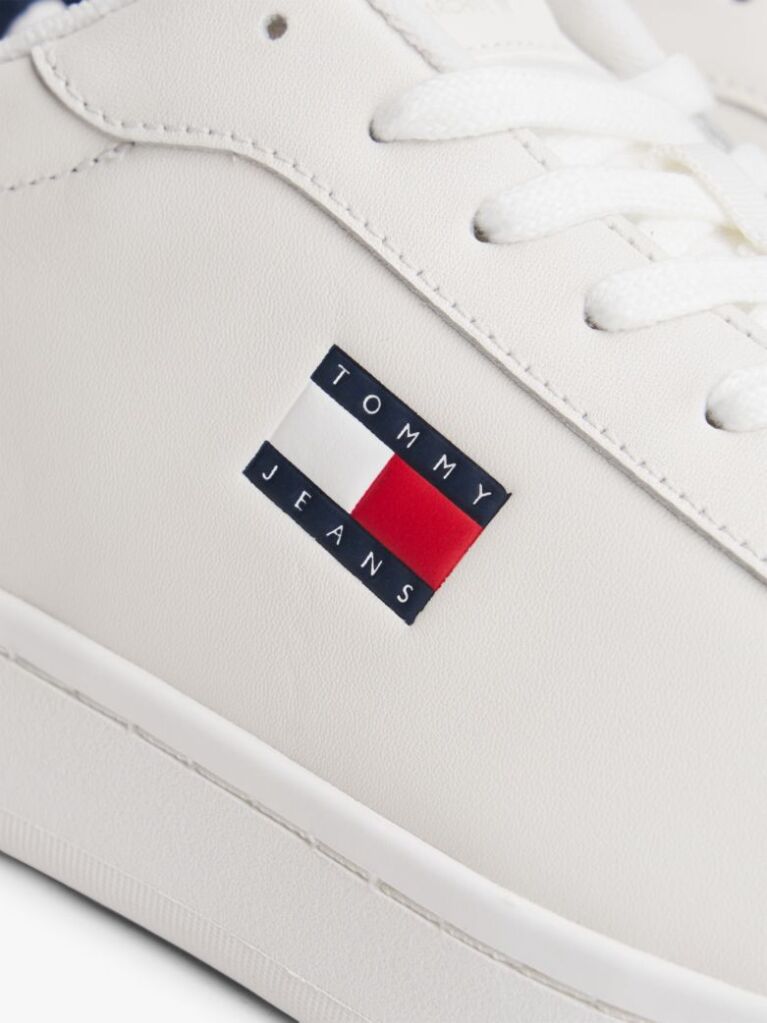 Multi Leather Archive Court Trainers  Men