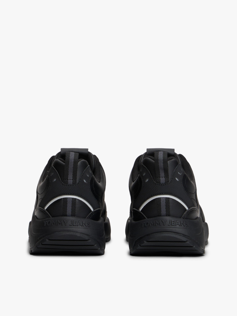 Black Mixed Texture Cleat Trainers  Men