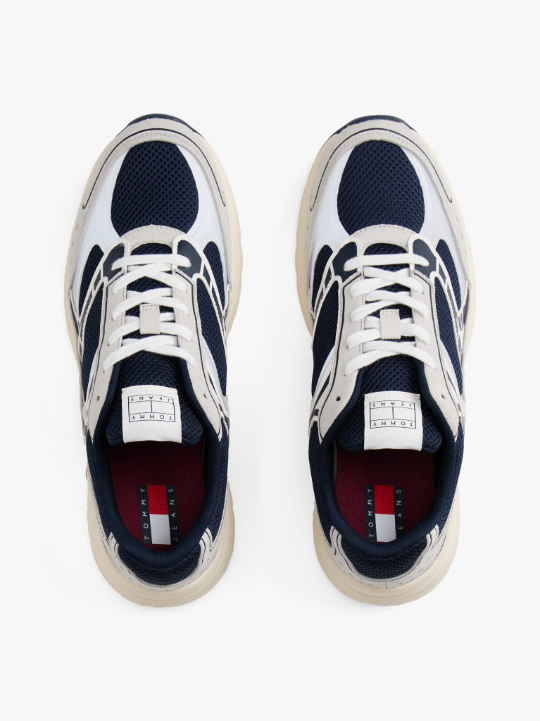 Multi Archive Mixed Texture Trainers  Men