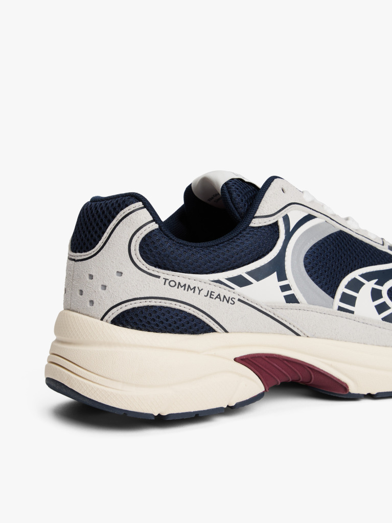 Multi Archive Mixed Texture Trainers  Men