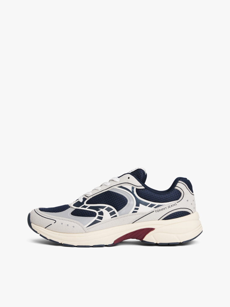 Multi Archive Mixed Texture Trainers  Men