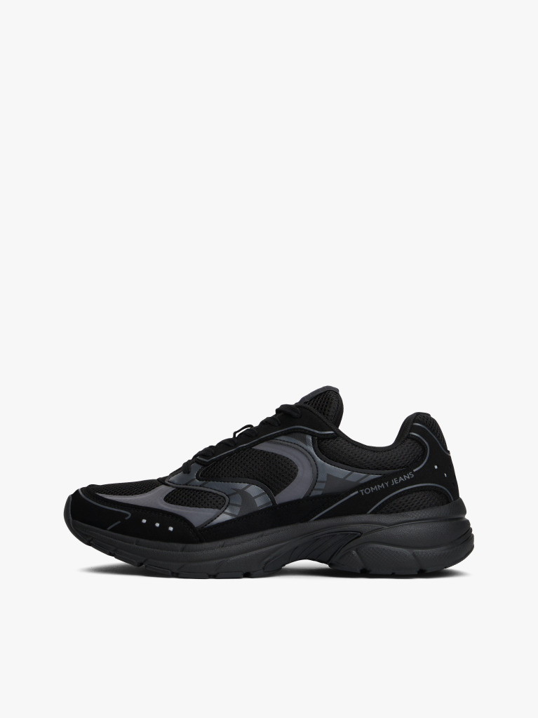 Black Archive Mixed Texture Trainers  Men