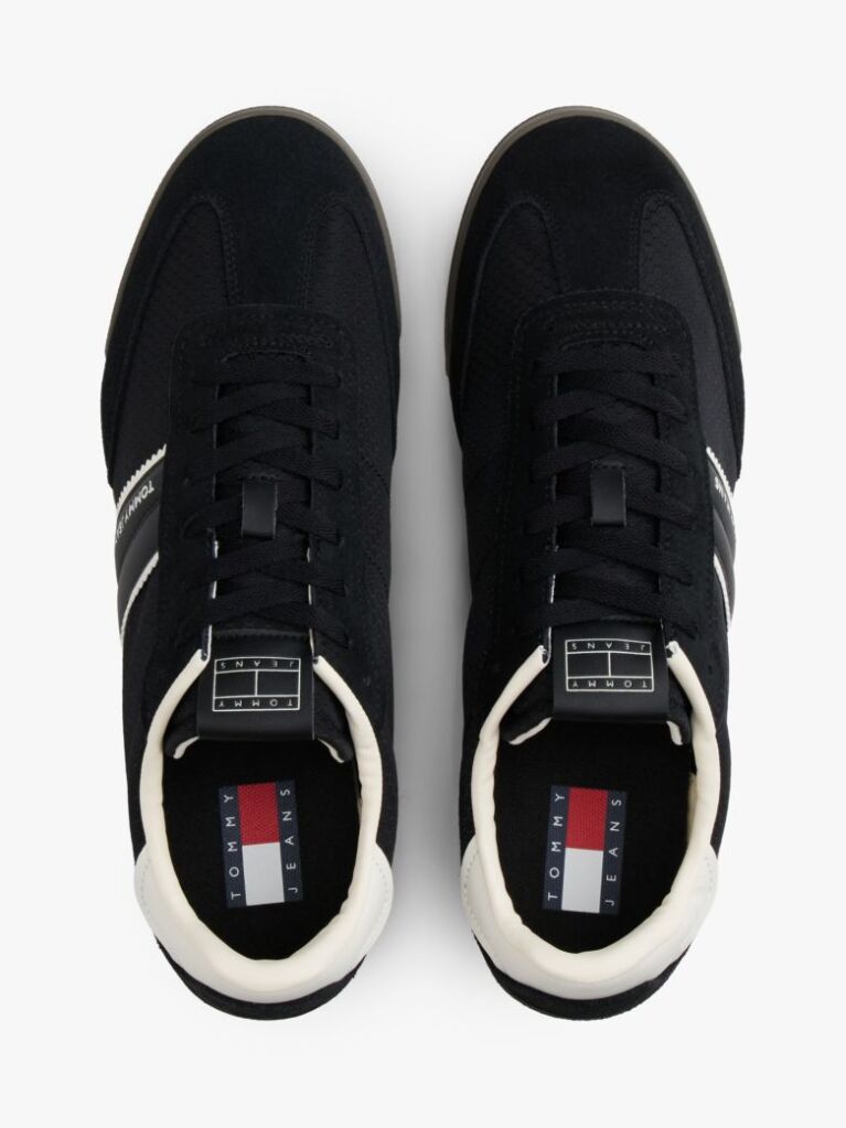Μαύρο Ρετρό Sneakers Με Μίξη Υφών  Άνδρες