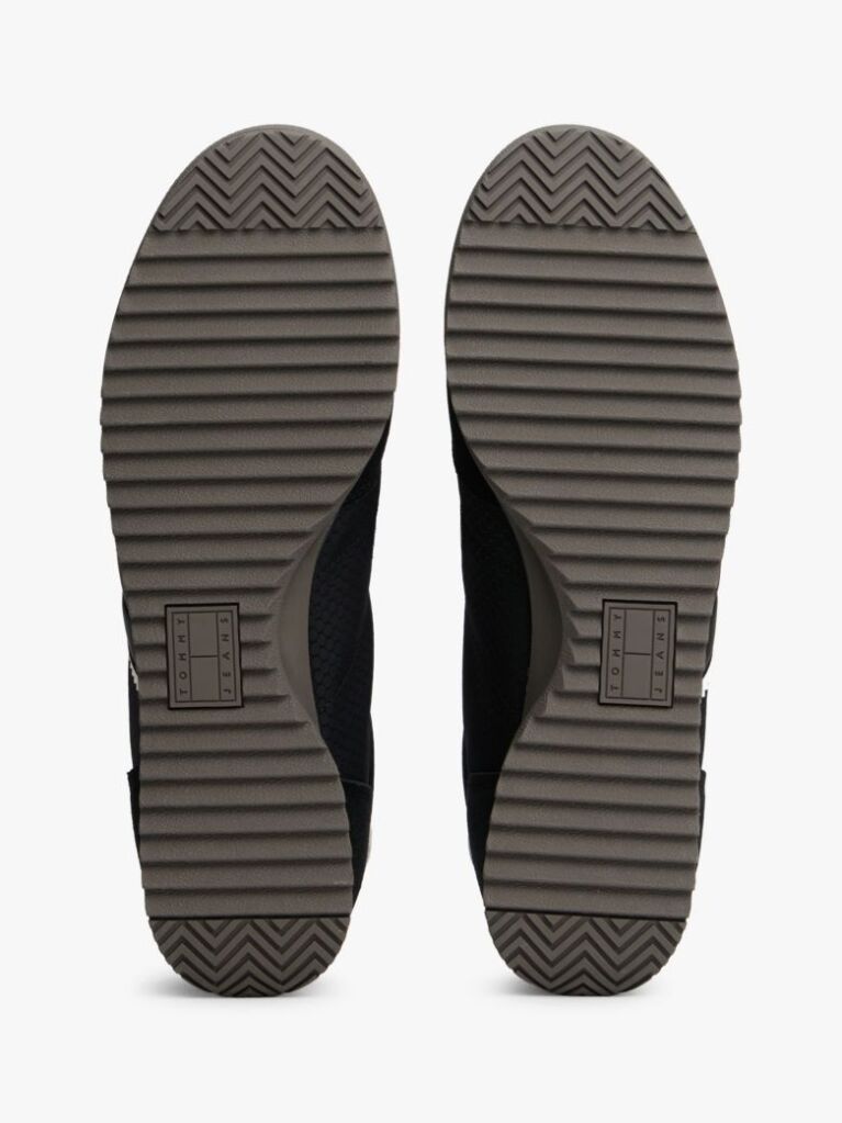 Μαύρο Ρετρό Sneakers Με Μίξη Υφών  Άνδρες