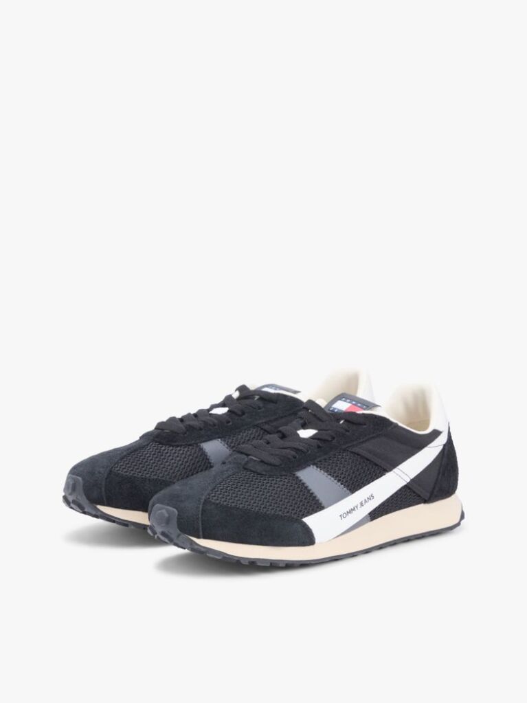 Μαύρο Ρετρό Σουέτ Sneakers  Άνδρες