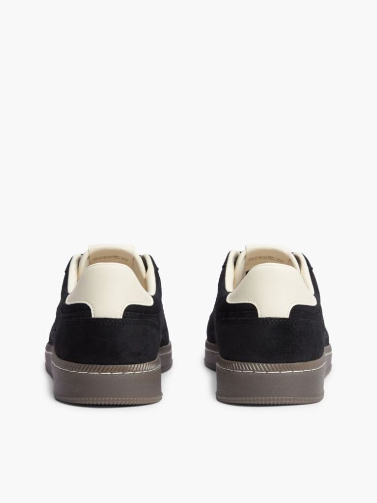 Black The Greenwich Logo Suede Court Sneakers  Men