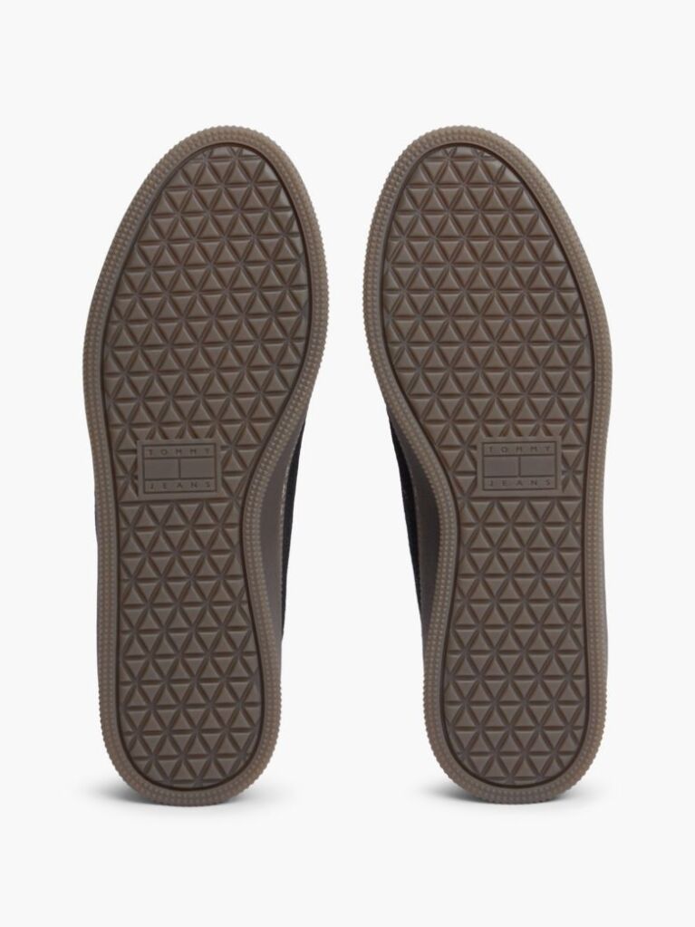 Black The Greenwich Logo Suede Court Sneakers  Men