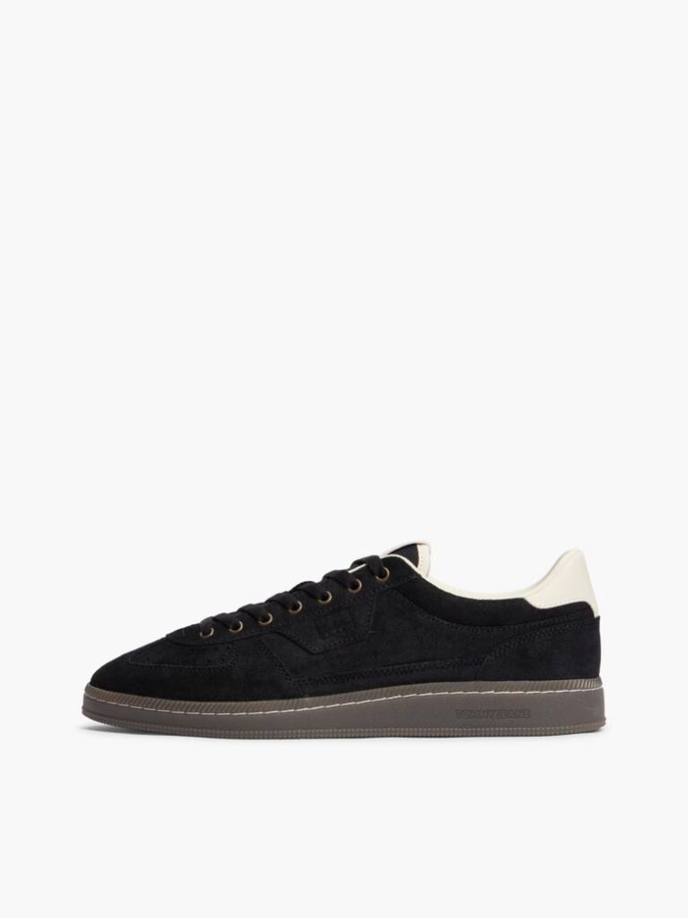 Black The Greenwich Logo Suede Court Sneakers  Men