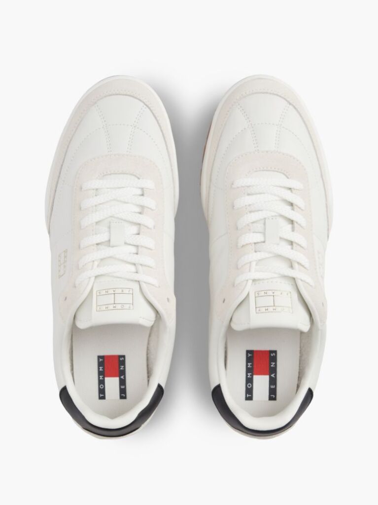 Άσπρο Δερμάτινα Sneakers Με Χαμηλό Κόψιμο  Άνδρες