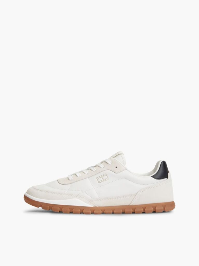 Άσπρο Δερμάτινα Sneakers Με Χαμηλό Κόψιμο  Άνδρες