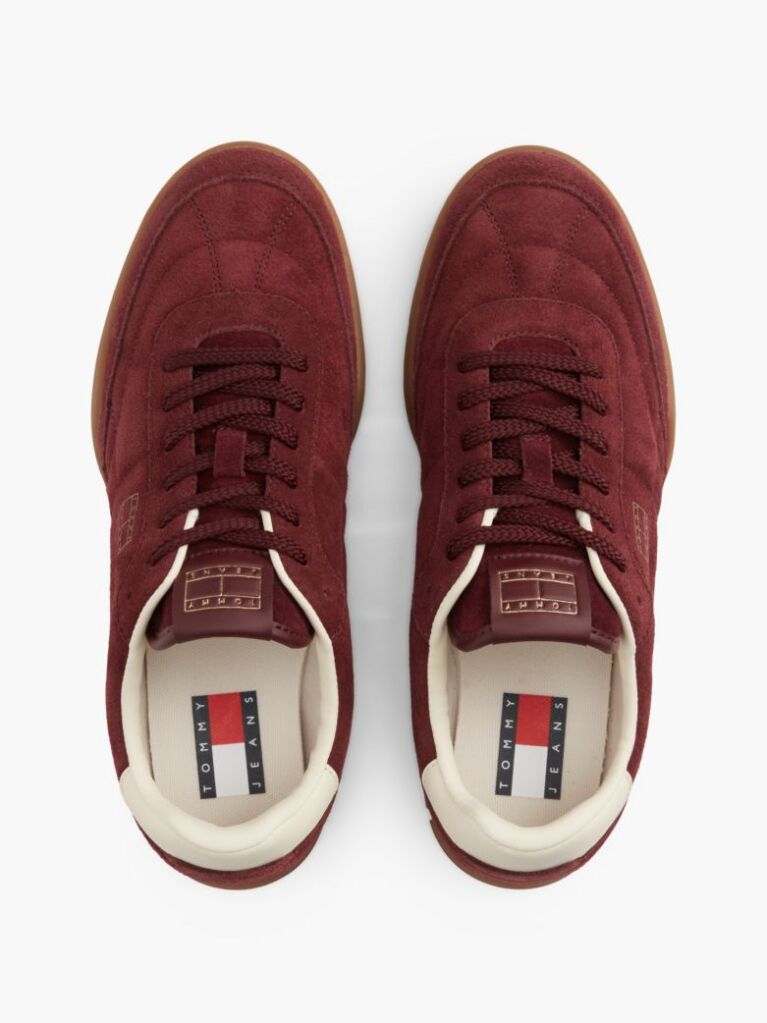 Κόκκινο Σουέτ Sneakers Με Χαμηλό Κόψιμο Και Λογότυπο  Άνδρες