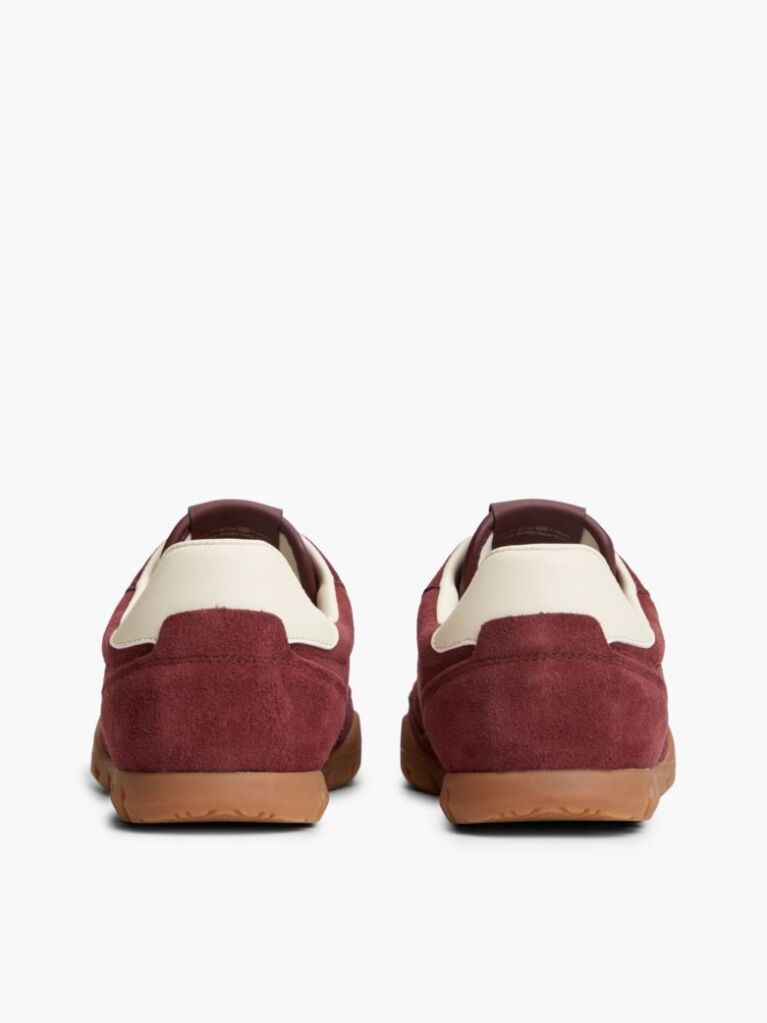 Κόκκινο Σουέτ Sneakers Με Χαμηλό Κόψιμο Και Λογότυπο  Άνδρες