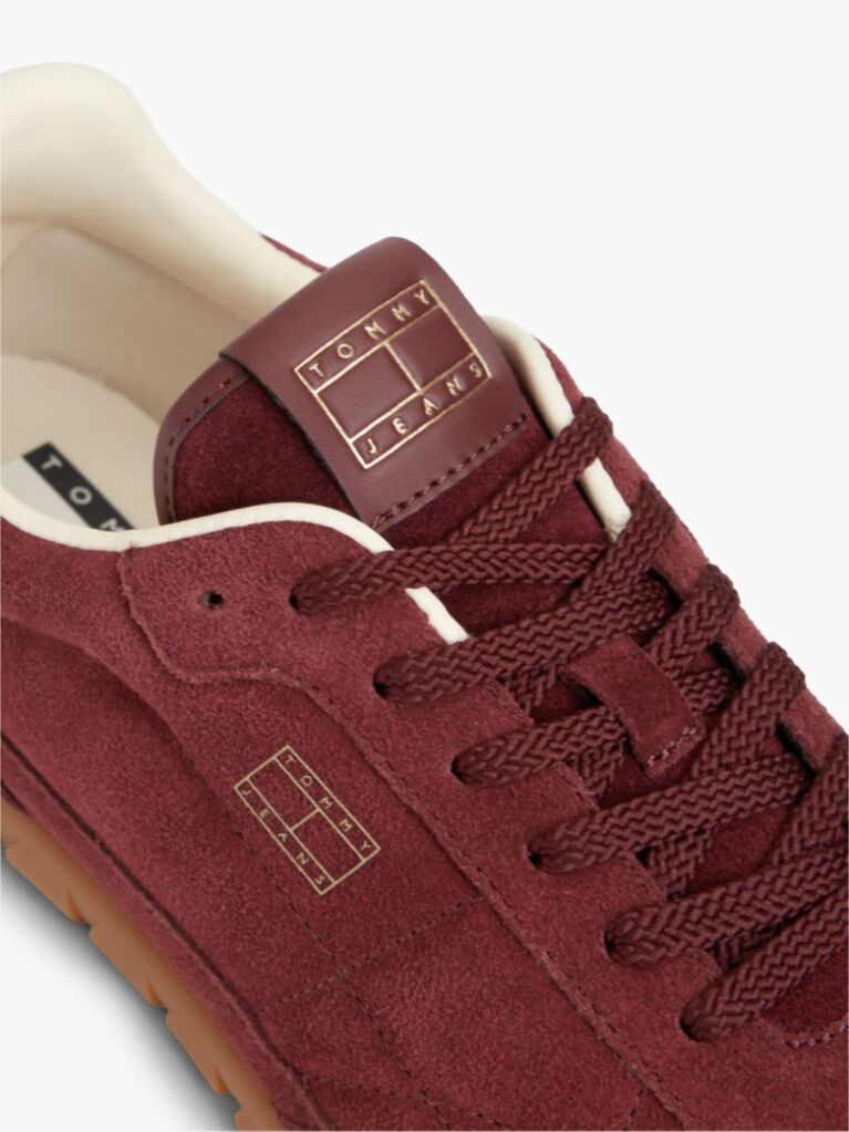 Κόκκινο Σουέτ Sneakers Με Χαμηλό Κόψιμο Και Λογότυπο  Άνδρες