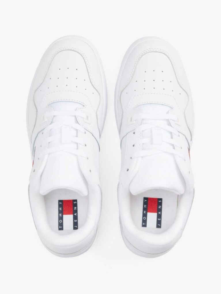 Άσπρο Essential Ρετρό Δερμάτινα Sneakers Basketball  Γυναίκες
