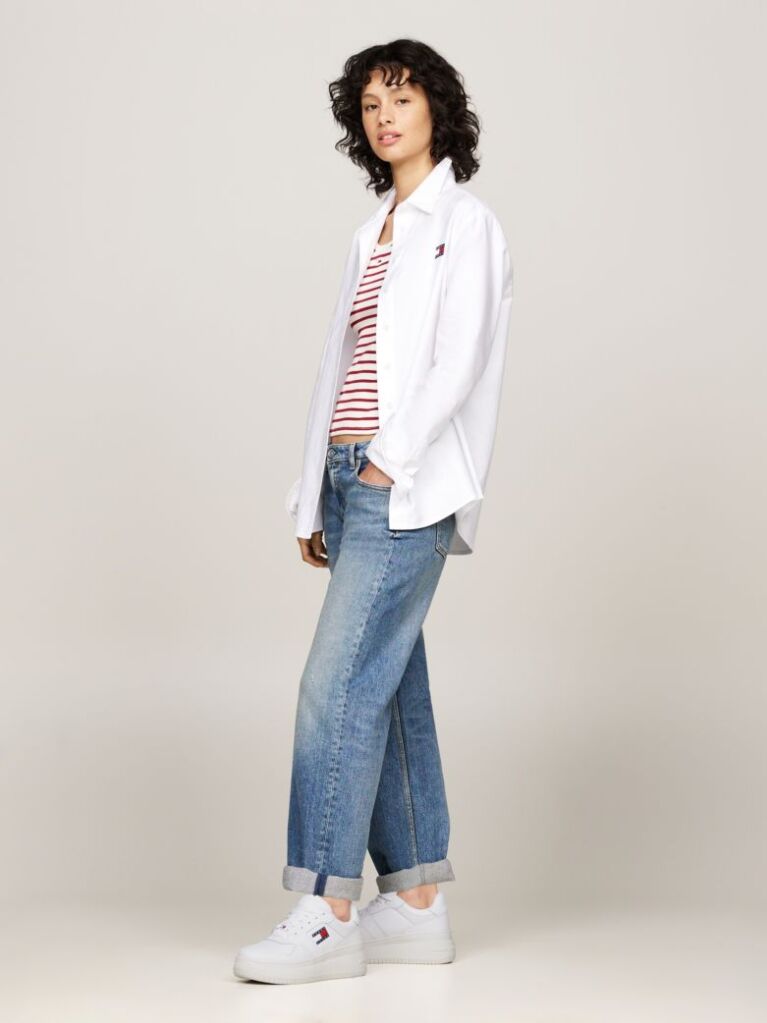 White Essential Retro Fine-Cleat Leather Flatform Trainers  Women