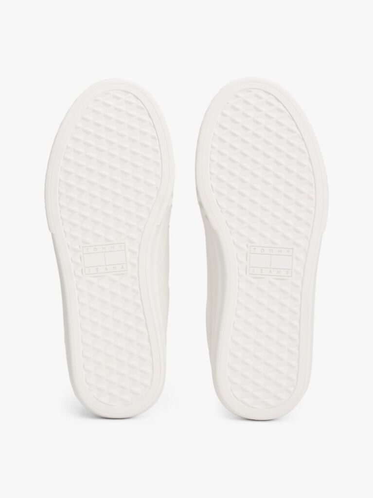 White Essential Leather Contrast Cupsole Trainers  Women