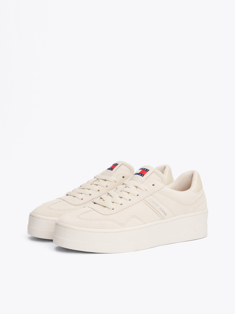 Beige The Greenwich Suede Flatform Trainers  Women